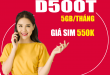 Sim 4G Viettel trọn gói 1 năm, 5GB/tháng giá 550k
